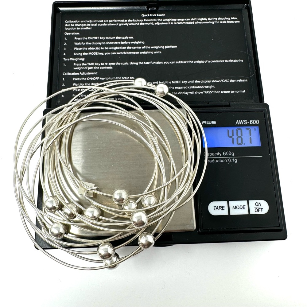 Sterling Silver, Interlocking Wired Bangle Bracel… - image 8